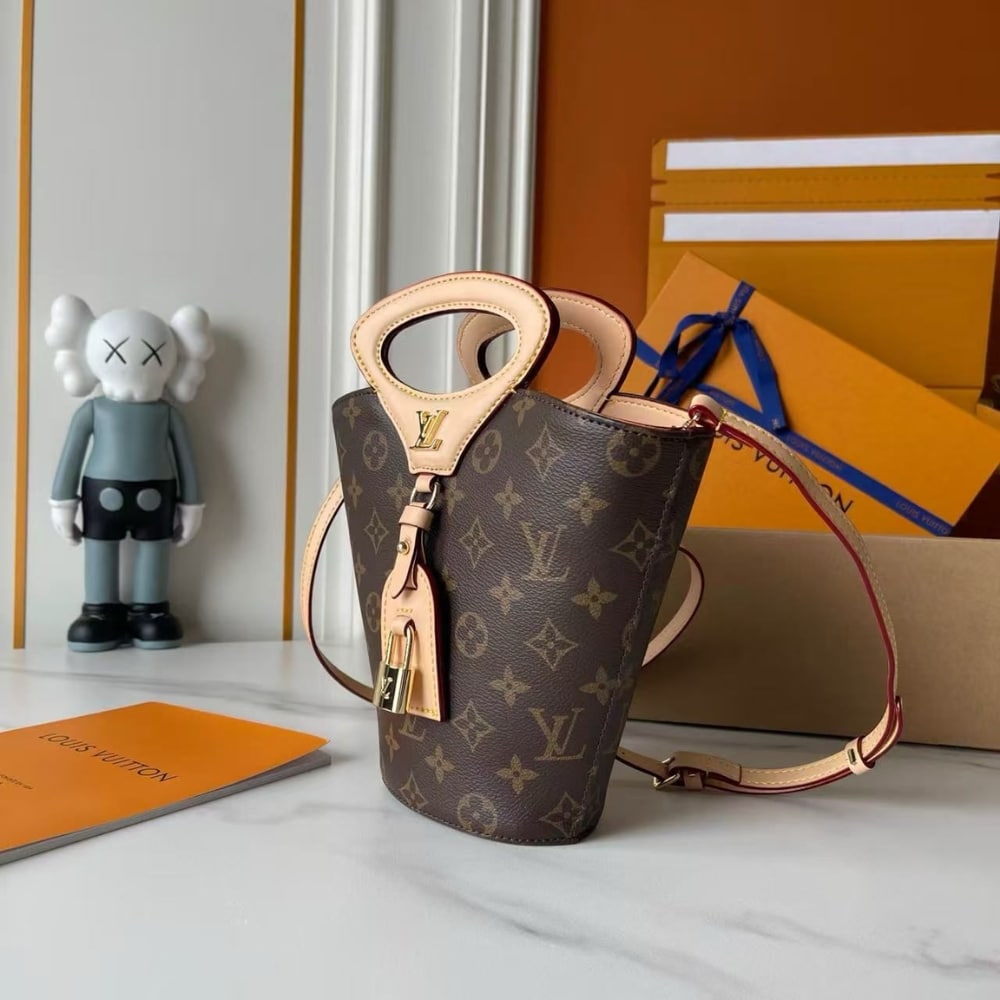 Louis Vuitton Rivage BB Monogram Canvas Handle Bag Brown 18Cm M14680 - Image 4