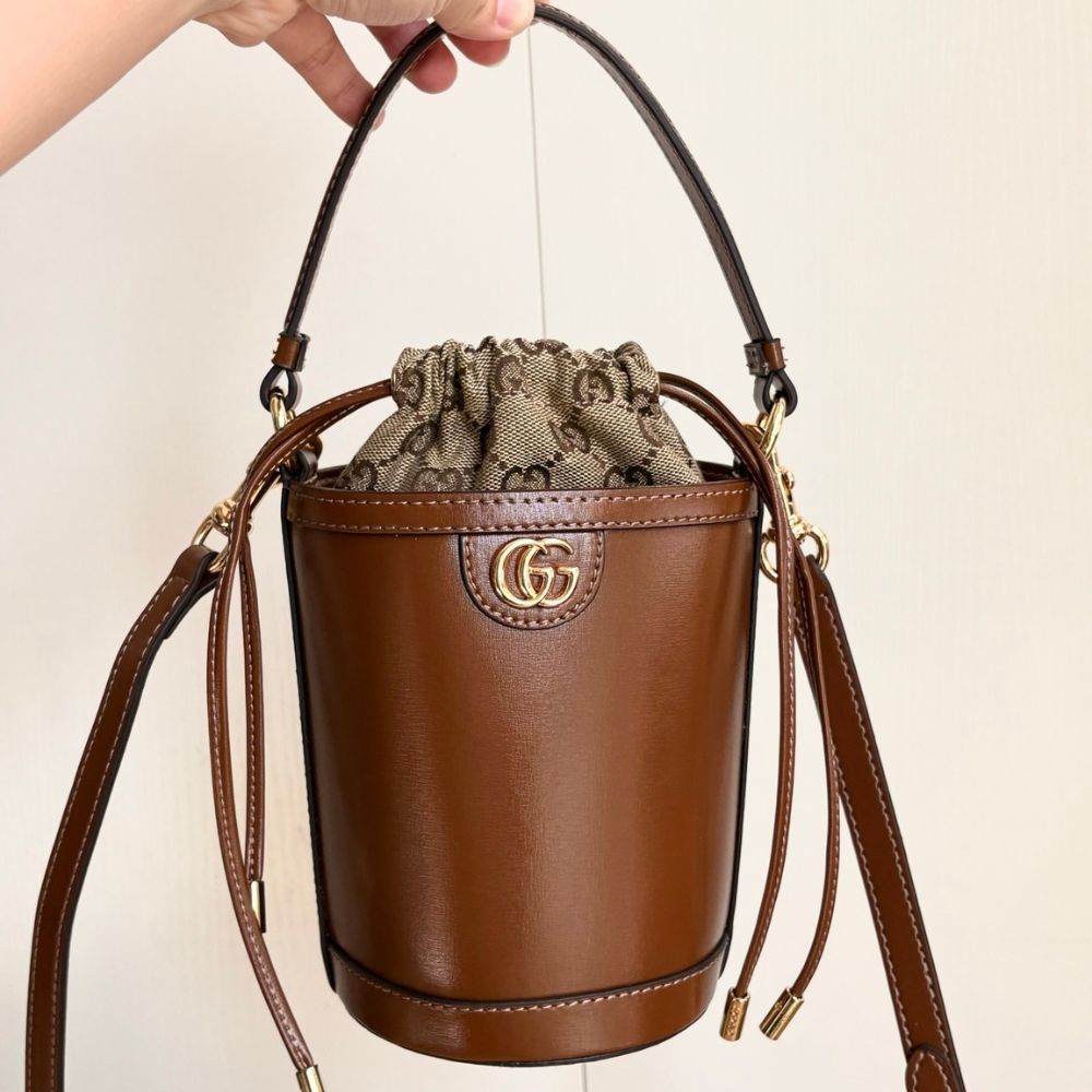 Gucci Ophidia Mini Bucket Bag Brown 20Cm 760201 AACP4 2342 - Image 3
