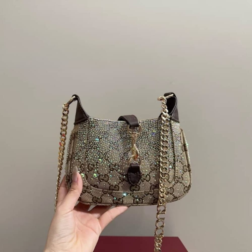 Gucci Jackie Notte Mini GG Monogram Canvas Shoulder Bag Beige And Dark Brown 19Cm 782889 FAD1Z 2541 - Image 2