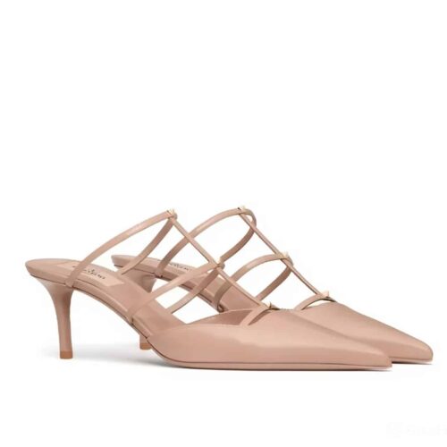 Valentino Garavani Rockstud Wispy Mule 60mm In Beige 4W0S0JB1ACT GF9