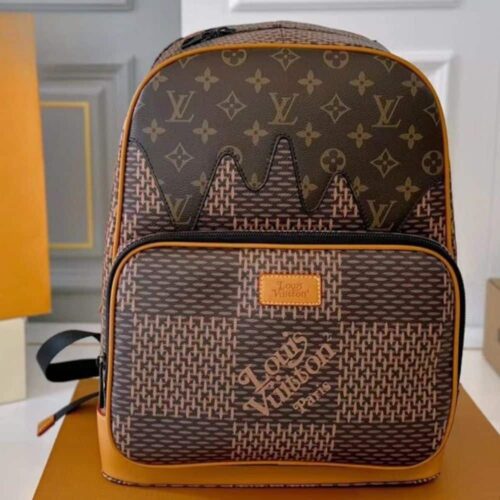 Alternative view of Louis Vuitton Nigo Monogram Reverse Canvas Backpack Brown 36Cm