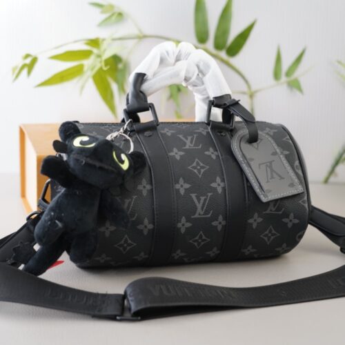 Alternative view of Louis Vuitton Keepall Bandoulière 25 Monogram Eclipse Handbag Black 24cm M46271