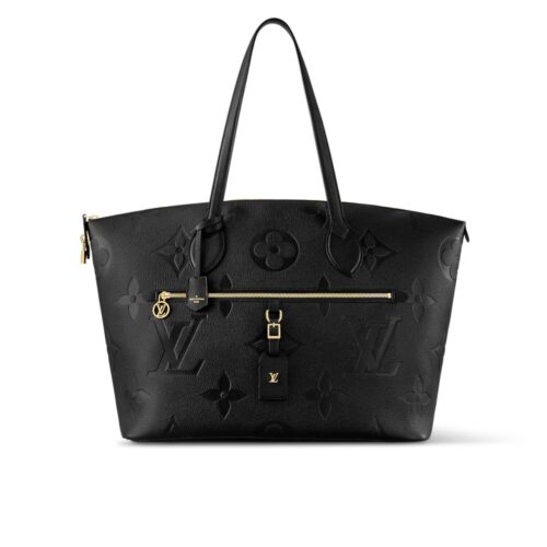 Louis Vuitton Travel Bag Medium Monogram Empreinte Tote Bag Black 34cm M46357