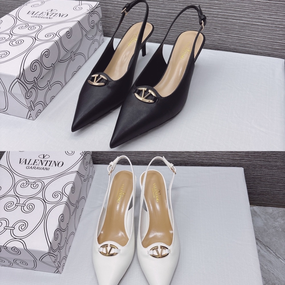 Valentino Vlogo The Bold Edition Slingback Pumps 60mm In White - Image 11