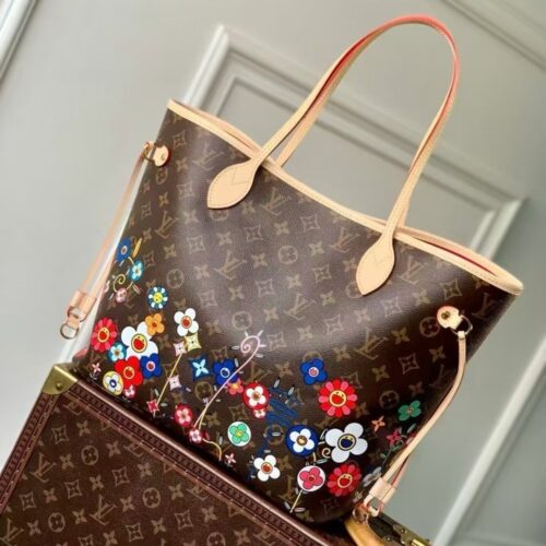 Alternative view of Louis Vuitton X Takashi Murakami Neverfull MM Superflat Tote Bag Brown 31cm M13271