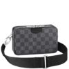 Louis Vuitton Alpha Wearable Damier Canvas Crossbody Bags Black 18cm