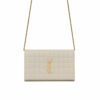 Saint Laurent Cassandre Chain Wallet White 23Cm 743346Aabvp9207