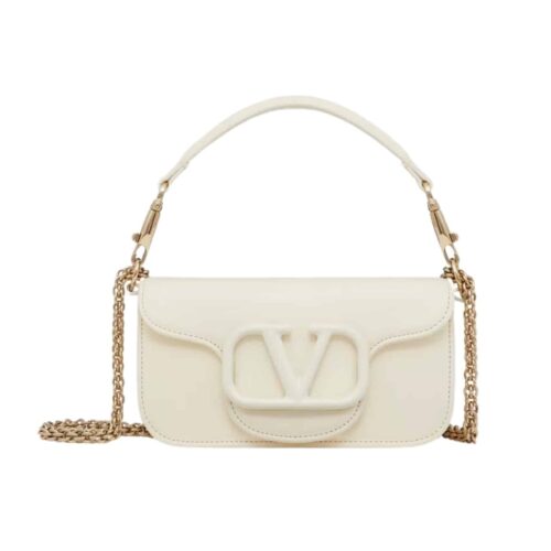 Valentino Garavani Locó Shoulder Bag In Ivory 27Cm