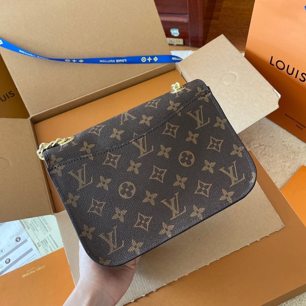 Louis Vuitton Passy Monogram Canvas Shoulder Bag Brown 23Cm M45592 - Image 7