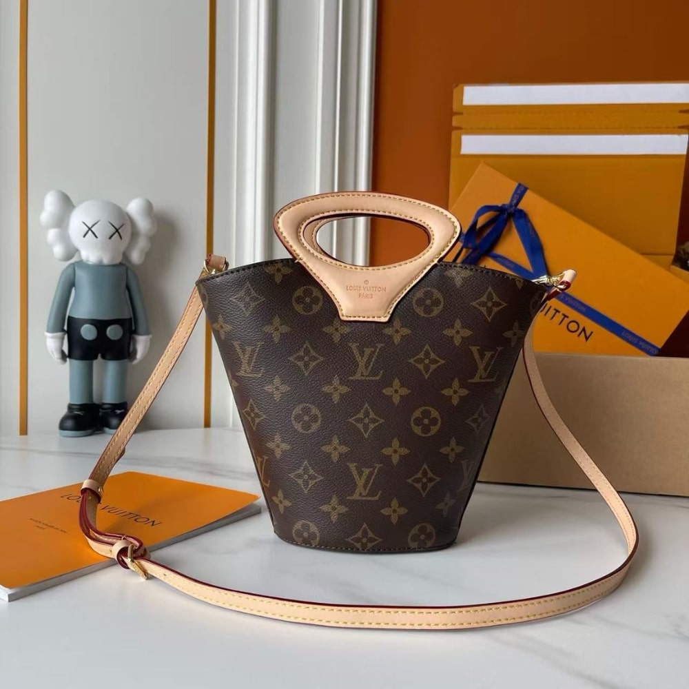 Louis Vuitton Rivage BB Monogram Canvas Handle Bag Brown 18Cm M14680 - Image 5