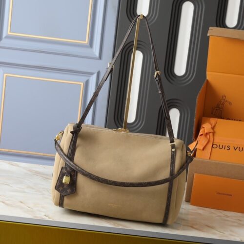 Alternative view of Louis Vuitton Express MM Suede Shoulder Bag Hazelnut 36cm M26358