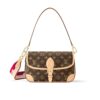 Louis Vuitton Diane Monogram Canvas Shoulder Bag Fuchsia Pink 24Cm M46049