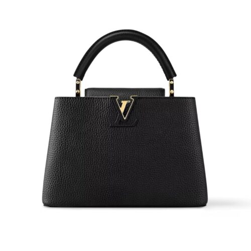 Louis Vuitton Capucines BB Leather Handbag Black 27Cm M94755