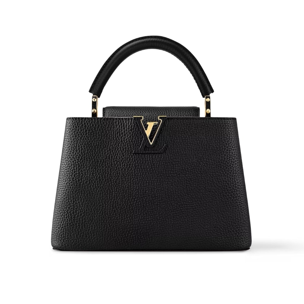 Louis Vuitton Capucines BB Leather Handbag Black 27Cm M94755
