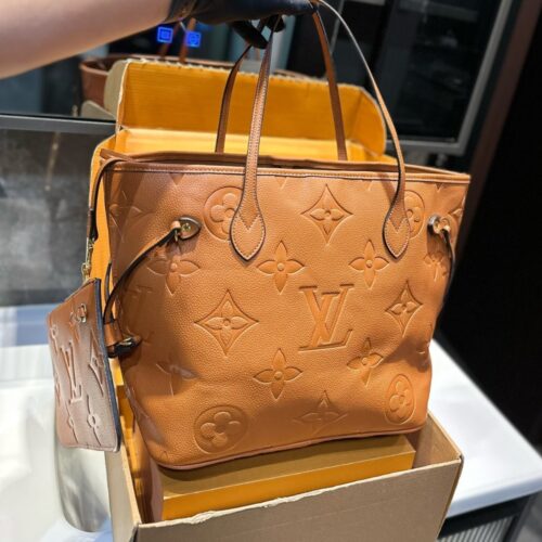 Alternative view of Louis Vuitton Neverfull MM Monogram Empreinte Tote Bag Cognac 31cm M12605