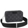 Louis Vuitton Alpha Wearable Monogram Eclipse Crossbody Bags Black 18cm