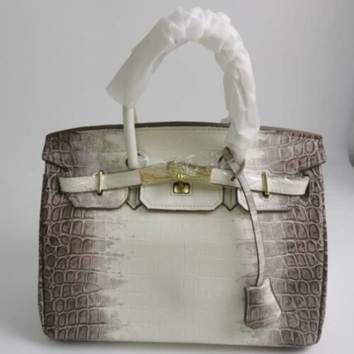 Alternative view of Hermes Birkin 30 Niloticus Himalaya Gold Hardware Handbag Blanc 30Cm