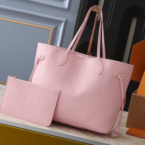 Alternative view of Louis Vuitton Neverfull GM Monogram Empreinte Tote Bag Pink 39Cm