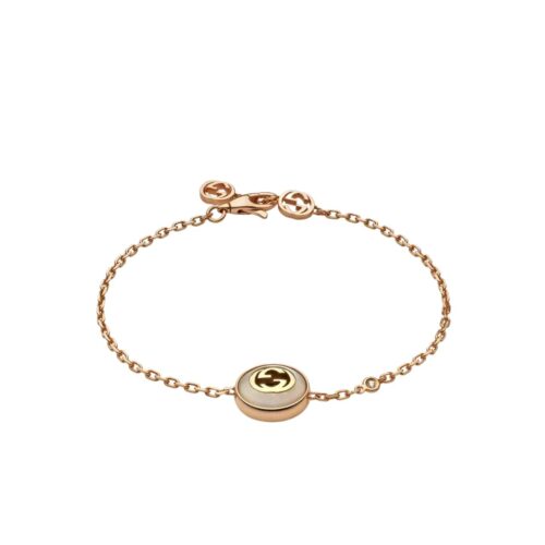 Gucci Interlocking Gold Bracelet Gold 786749 J85i0 8070