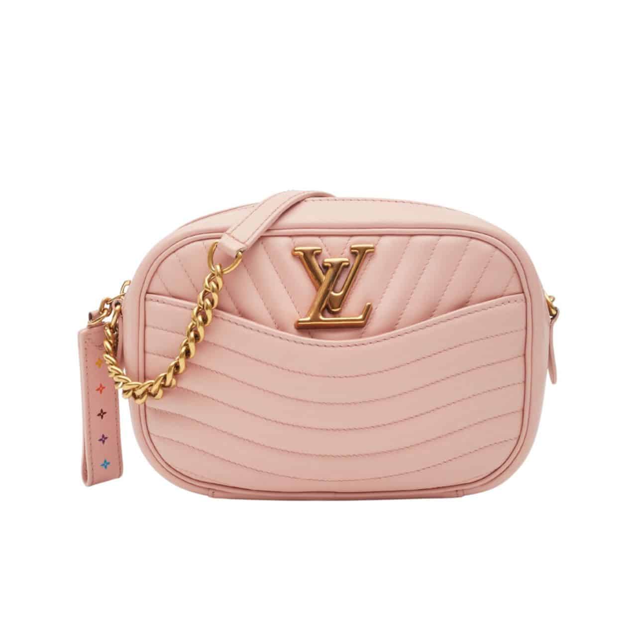 Louis Vuitton Wave Leather Camera Bag Pink 23Cm