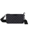 Louis Vuitton Pochette Accessoire Monogram Eclipse Shoulder Bag Black 24Cm