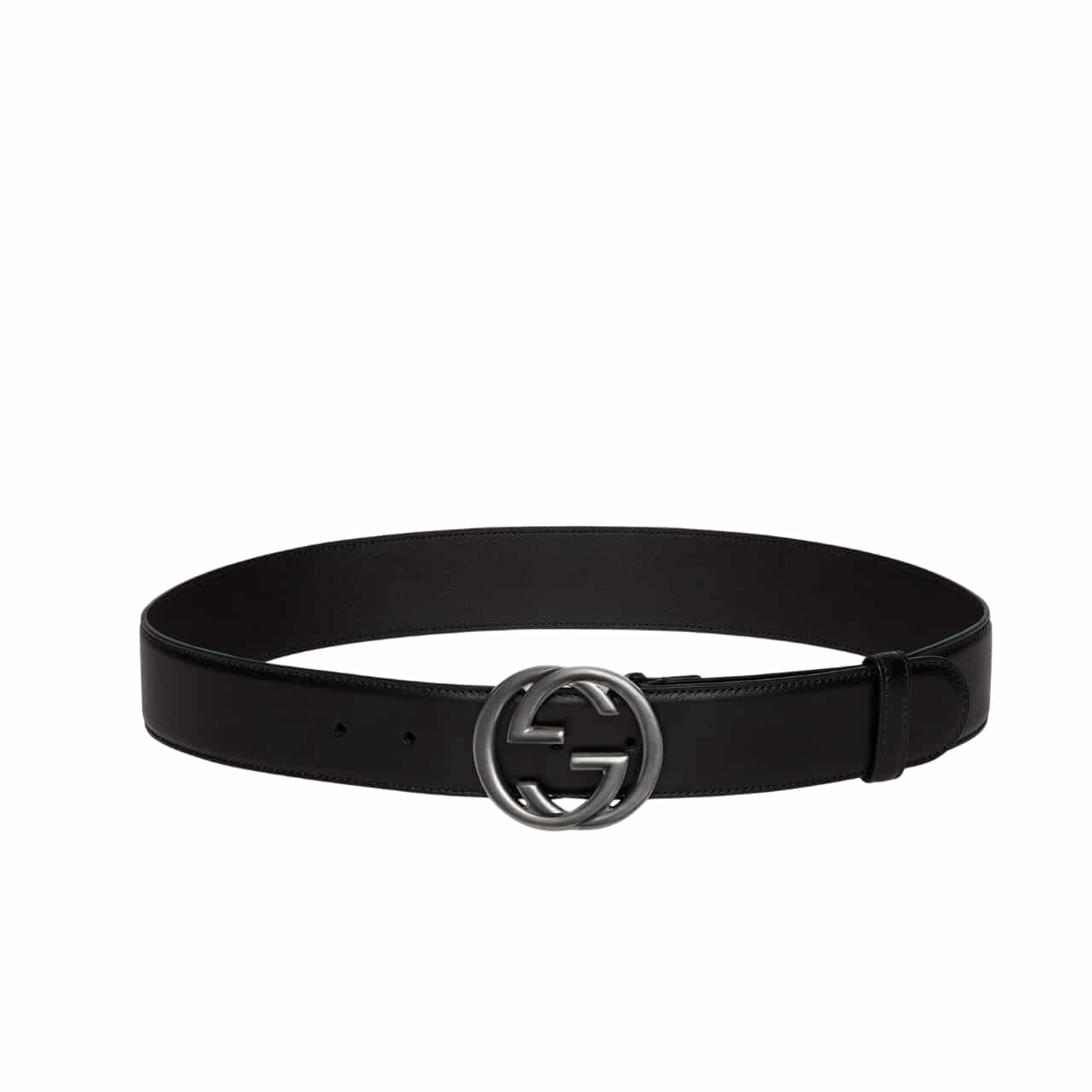 Gucci Interlocking G Leather Belt Black 40Mm 774153 0Ya0V 1000