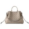 Louis Vuitton Bella Tote Mahina Leather Bucket Bag Galet Grey 32Cm M59201