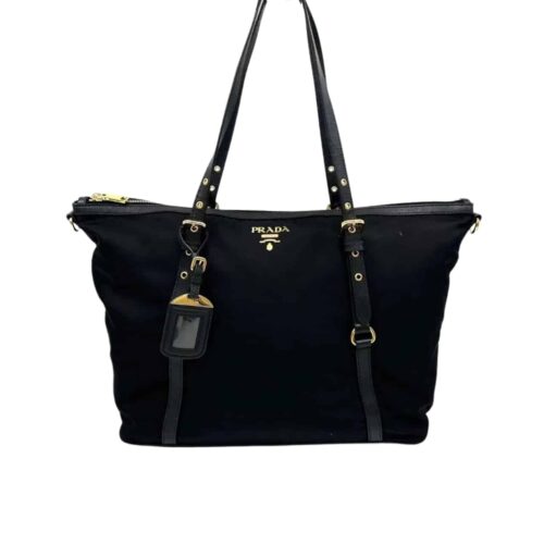 Prada Luxury Gallery Nylon Shoulder Bag Black 34Cm