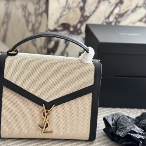 Alternative view of Saint Laurent Cassandra Medium Top Handle Bag In Canvas 25Cm