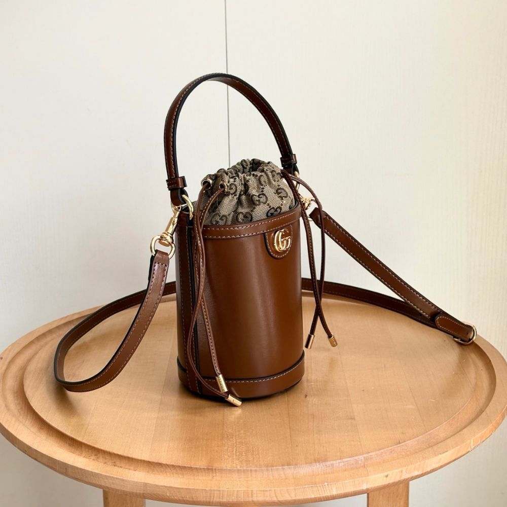 Gucci Ophidia Mini Bucket Bag Brown 20Cm 760201 AACP4 2342 - Image 5
