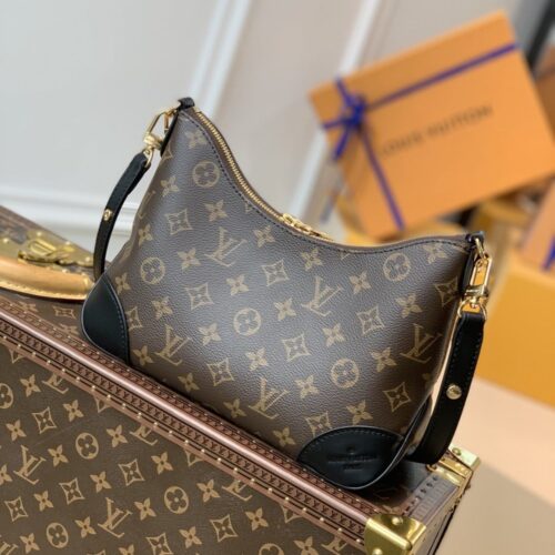 Alternative view of Louis Vuitton Boulogne PM Monogram Canvas Shoulder Bag Black 26Cm M45831