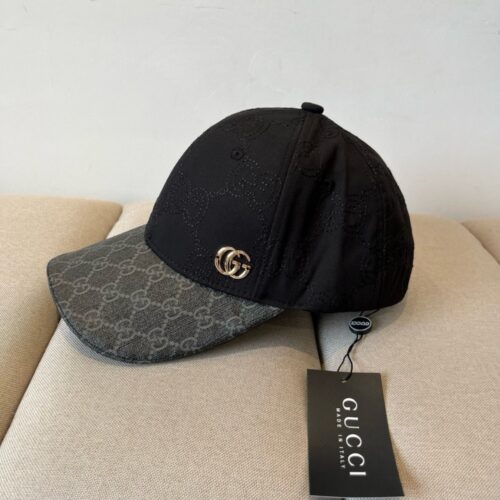 Alternative view of Gucci GG Canvas Baseball Hat Black And Grey
