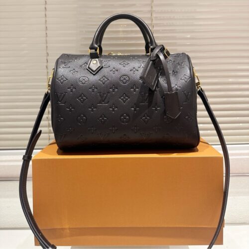 Alternative view of Louis Vuitton Speedy Soft Monogram Empreinte Shoulder Bag Black 30cm