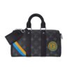 Louis Vuitton Keepall Bandoulière 25 Mon Monogram Eclipse Shoulder Bag Black 25cm P01942