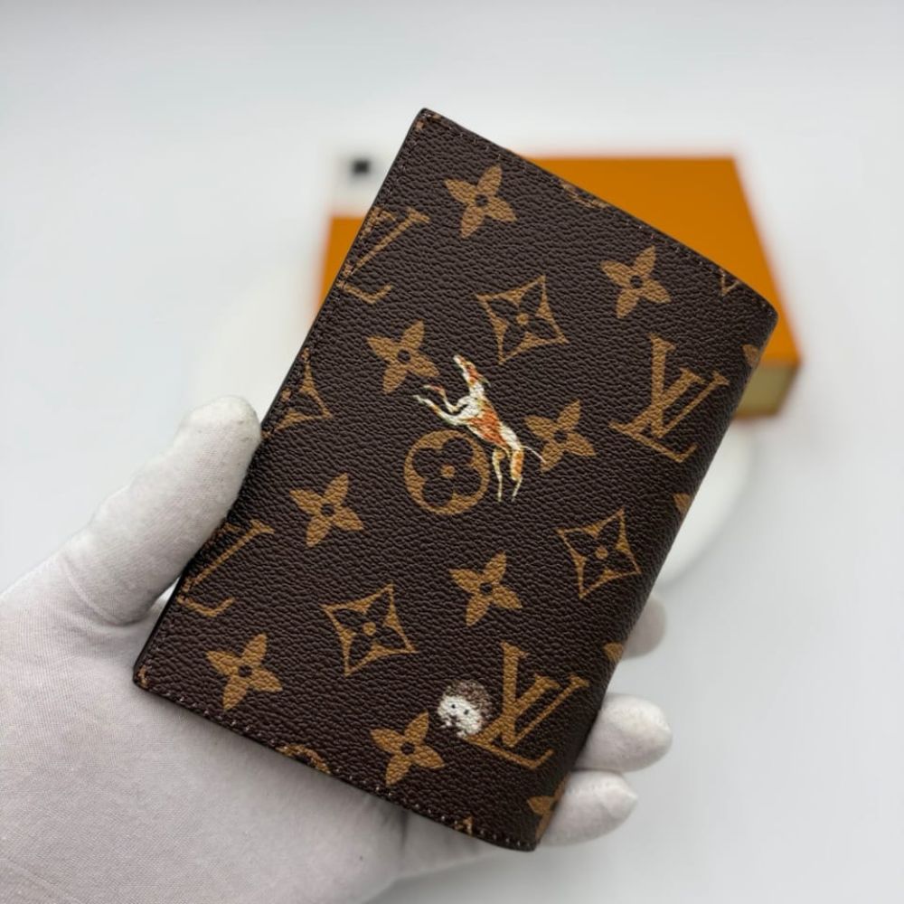 Louis Vuitton Passport Cover Monogram Forest Canvas Brown 14Cm M27023 - Image 3