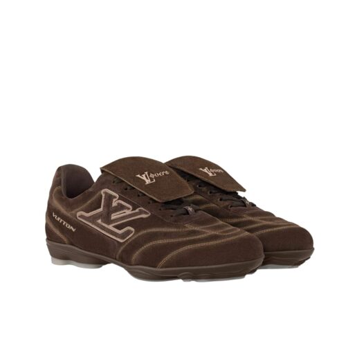 Louis Vuitton LV Footprint Soccer Suede Sneaker Brown 1ahty0