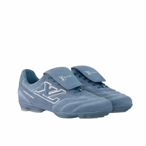 Louis Vuitton LV Footprint Soccer Suede Sneaker Blue 1ahtyw
