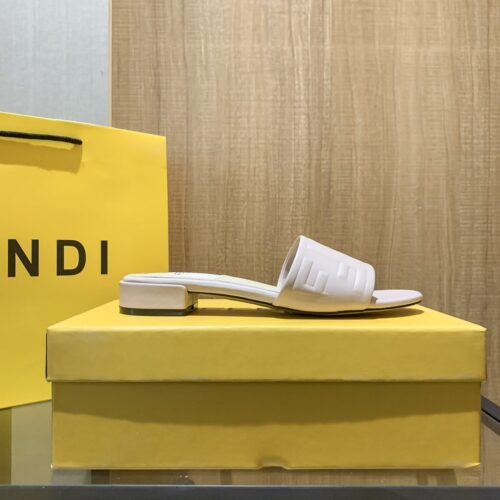 Alternative view of Fendi Silk Cowhide Slippers Light Pink