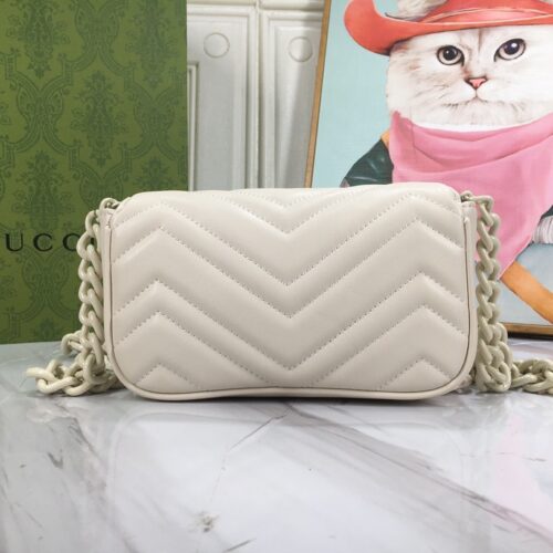 Alternative view of Gucci Women'S Natural Gg Marmont Leather Bag White 16.5Cm 699757 Um8Kv 9022