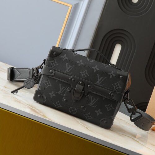 Alternative view of Louis Vuitton Soul Trunk Monogram Eclipse Canvas Crossbody Bag Black 19cm M11743