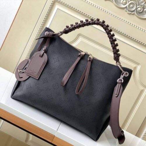 Alternative view of Louis Vuitton Beaubourg Hobo MM Mahina Leather Shoulder Bag Black 32cm M56073
