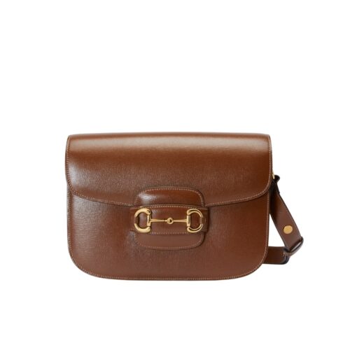 Gucci Horsebit 1955 Medium Leather Shoulder Bag Brown 25Cm 602204 1DB0G 2361
