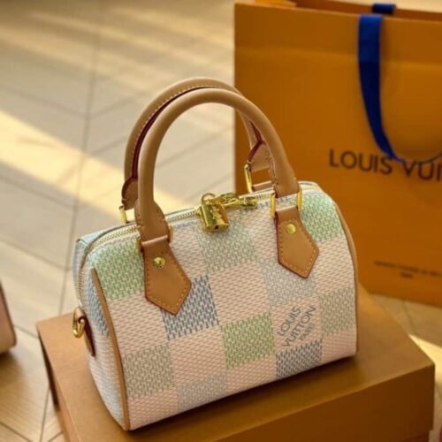Alternative view of Louis Vuitton Speedy Bandoulière 20 Damier Canvas Handle Bag Pistachio 20Cm N40515