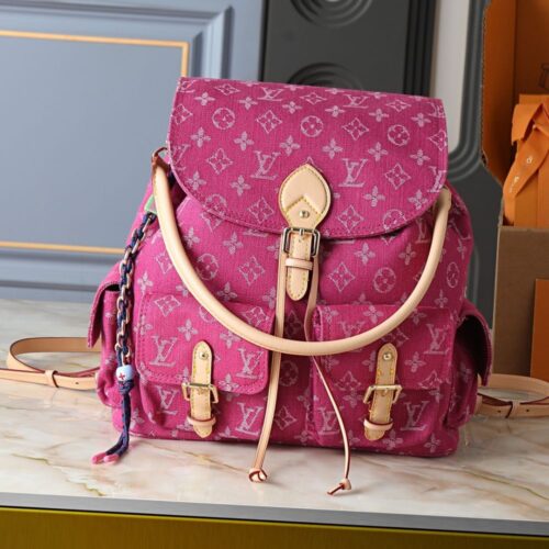 Alternative view of Louis Vuitton Montsouris Cargo Backpack Pink Denim 32Cm