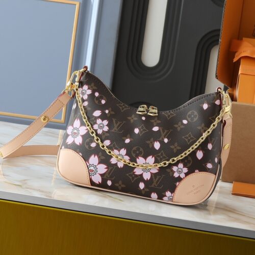 Alternative view of Louis Vuitton X Takashi Murakami Boulogne Shoulder Bag Sakura Brown 27Cm M13265