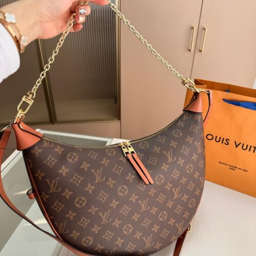 Alternative view of Louis Vuitton Loop Hobo Monogram Canvas Shoulder Bag Brown 38Cm M46311