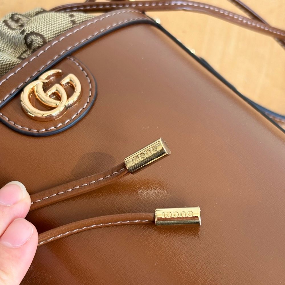 Gucci Ophidia Mini Bucket Bag Brown 20Cm 760201 AACP4 2342 - Image 7