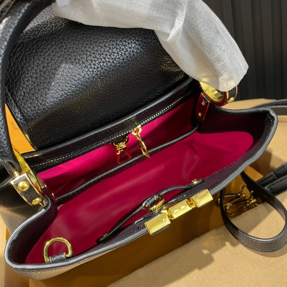Louis Vuitton Capucines BB Leather Handbag Black 27Cm M94755 - Image 10