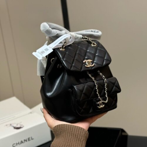 Alternative view of Chanel Duma Mini Smooth Leather Backpack Black 20cm AS2908 B09750 94305