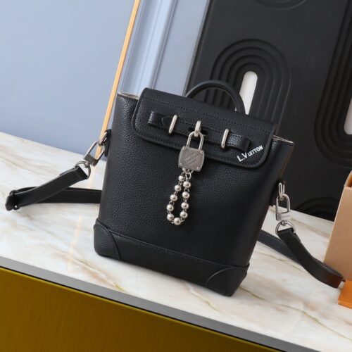 Alternative view of Louis Vuitton Leather Steamer Bag Black 20Cm M11637